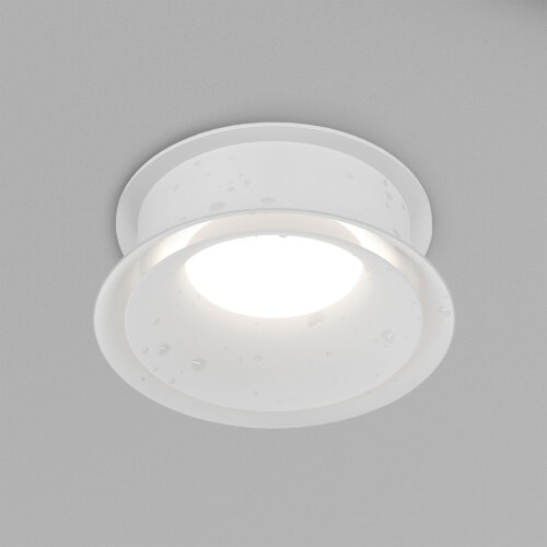 DK2403-WH Встраиваемый светильник влагозащ., IP 44, 15 Вт, GU10, белый, алюминий. Фото 3