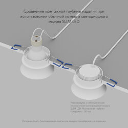 Встраиваемый светильник влагозащ., IP 44, 15 Вт, GU10, белый, алюминий, Denkirs DK2403-WH
