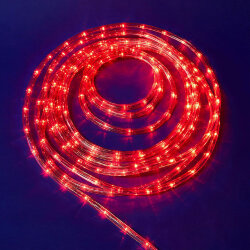 ULD-D50 15M-С08 IP44 RED Гирлянда светодиодная Дюралайт, 15м, Коннектор в-к, Красный свет, Провод черный