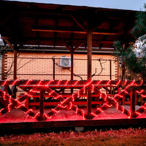 ULD-D50 15M-С08 IP44 RED Гирлянда светодиодная Дюралайт, 15м, Коннектор в-к, Красный свет, Провод черный - фото 3