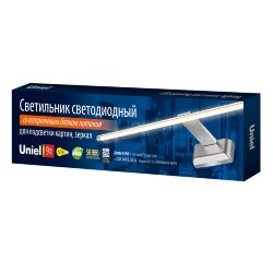 ULT-F32-9W-WW IP20 SILVER Светильник светодиодный для подсветки картин и зеркал, 220V, 680 Lm, Теплый белый свет, Корпус алюминий, цвет серебро.