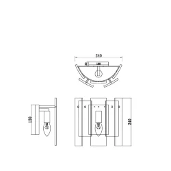 Настенный светильник (бра) Freya FR5198WL-01BS (Латунь)