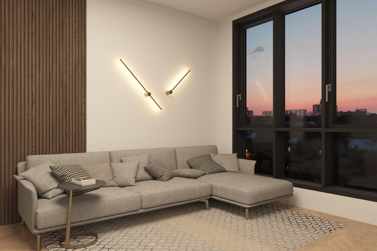 DK5010-SG Бра 600 мм, 3000К, IP20, 5 Вт, матовое золото. Фото 7