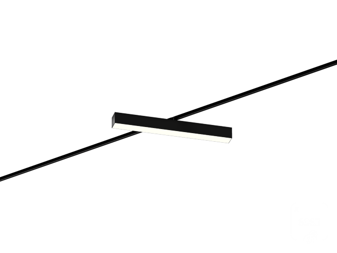 Трековый светильник 6063 5050 TR4 (RAL9005/500mm/Prizma — 4K/19W) - фото 1