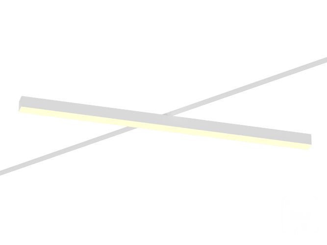 Трековый светильник 6063 5050 TR4 (RAL9003/1250mm/Prizma — 3K/48W) - фото 1