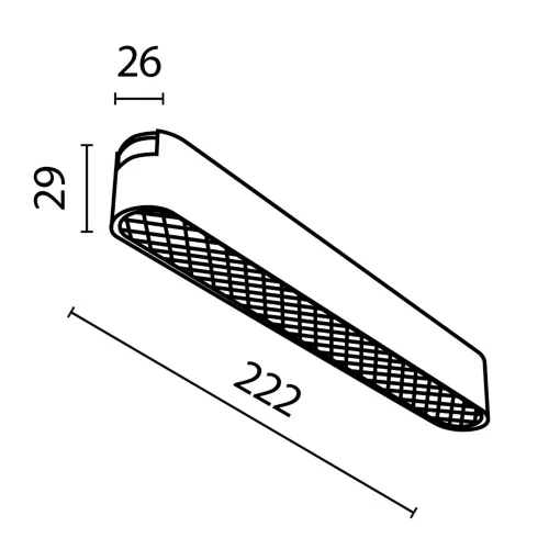 Трековый светильник Базис / Basis Grid Radity 4000K 12Вт 60° (Черный) TR084-1-12W4K-B - фото 2