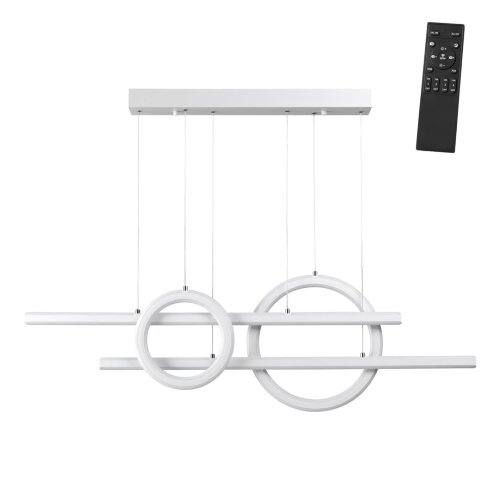 Светильник подвесной светодиодный диммируемый, в комплекте беспроводной пульт ДУ, длина провода 2м «Novotech» 359182, серия: ONDO. Фото 1.