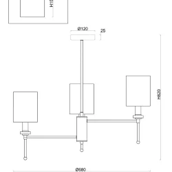 Люстра FR5265PL-06BS Мечтательный / Dreamy E14x6 (Латунь) FR5265PL-06BS