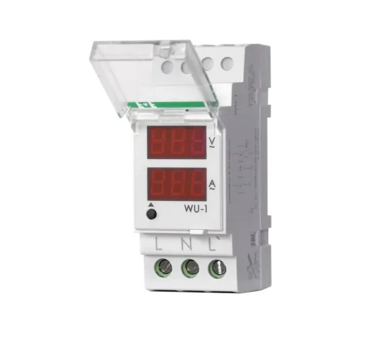 Указатель напряжения и тока WU-1 (однофазный; 0.5-63А 24-250В 40-60Гц 2 модуля; монтаж на DIN-рейке) F&F EA04.011.007 - фото