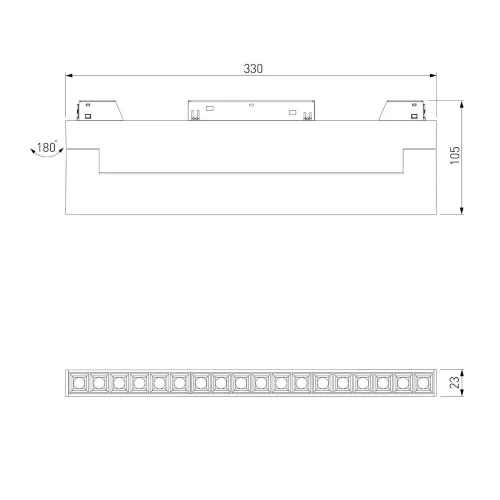 Slim Magnetic HL03 Трековый светильник 18W 3000K (черный) 85209/01 85209/01 - фото 4