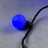 Гирлянда «Шарики» 5м Синяя 220В, Диаметр Шарика 40мм, 20 LED, Провод Черный Каучук, IP65. Фото 3.
