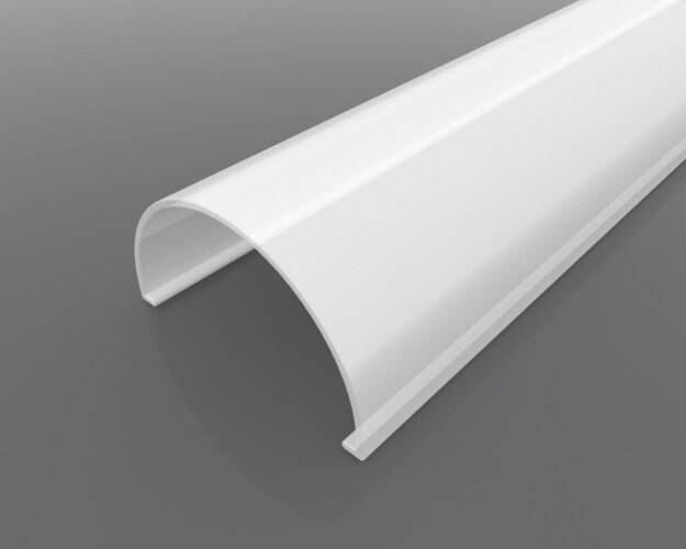 Рассеиватель поликарбонатный для профиля радиальный LC-LRM-M1-2 матовый - фото