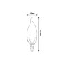 LED-CW37 7W-4000K-E14-FR-DIM PLP01WH Лампа светодиодная, диммируемая, Форма свеча на ветру, матовая, Серия Яркая, Белый свет 4000K. - фото 3