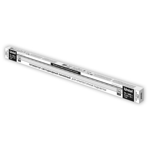 ULF-L52-18W-2700K-L100 220V IP65 SILVER Прожектор светодиодный линейный, 1000мм, Теплый белый свет 2700К, 2500Лм, Алюминий, TM Uniel - фото 4