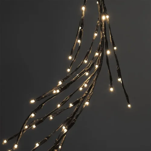 Светодиодная Ветвь 0,5м Тепло-Белая 24В, 52 LED, Провод Черный ПВХ, IP54, Комплект 3шт. Фото 3.