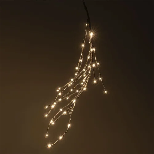 Светодиодная Ветвь 0,5м Тепло-Белая 24В, 52 LED, Провод Черный ПВХ, IP54, Комплект 3шт. Фото 4.