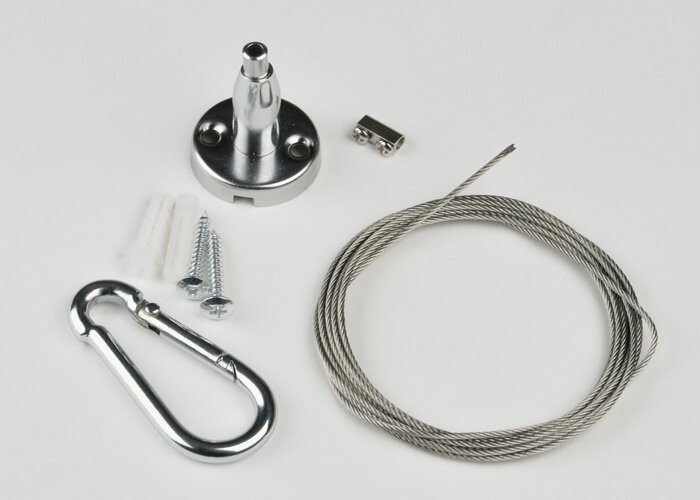 UFL-H03 SILVER 200 POLYBAG Крепление для светильника подвесного, 200 мм. Универсальный. - фото