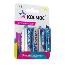 Элемент питания алкалиновый AA/LR6 BP-8 (блист.8шт) КОСМОС KOCLR6BL8