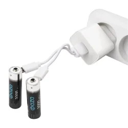 Аккумулятор литиевый AA 1.5В Li-Ion 3000мВт.ч 2000мА.ч зарядка от Type-C шнур в комплекте BL-2 (уп.2шт) ФАZА 5061576