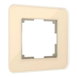 Рамка из стекла на 1 пост Elite айвори W0012443