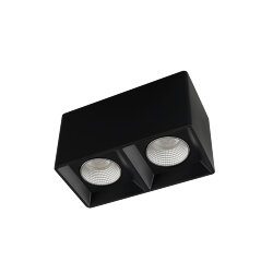 Светильник накладной IP 20, 10 Вт, GU5.3, LED, черный/хром, пластик, Denkirs DK3085-BK+CH