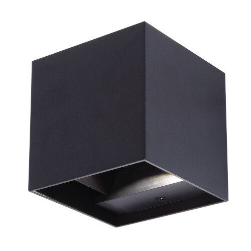 ULU-S55B-2x3W-3000K+4000K+6000K IP65 BLACK Светильник светодиодный уличный, Архитектурный накладной, С переключателем цвета свечения, Теплый3000K-Белый4000K-Дневной6000K, Корпус черный, TM Uniel - фото 1