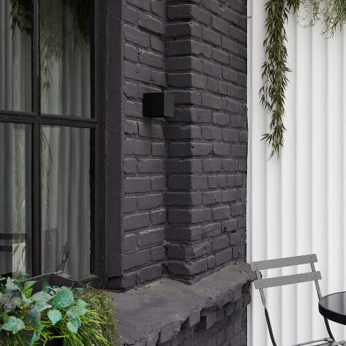 ULU-S55B-2x3W-3000K+4000K+6000K IP65 BLACK Светильник светодиодный уличный, Архитектурный накладной, С переключателем цвета свечения, Теплый3000K-Белый4000K-Дневной6000K, Корпус черный, TM Uniel - фото 5