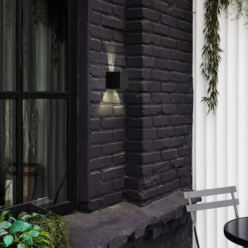 ULU-S55B-2x3W-3000K+4000K+6000K IP65 BLACK Светильник светодиодный уличный, Архитектурный накладной, С переключателем цвета свечения, Теплый3000K-Белый4000K-Дневной6000K, Корпус черный, TM Uniel - фото 2