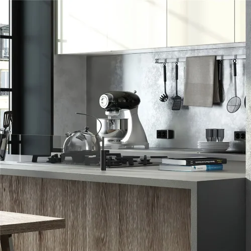 Розетка двойная с заземлением Gallant черный/хром W5072135 - фото 3