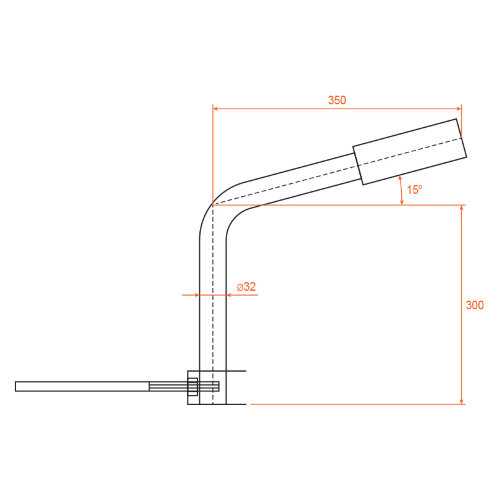 Кронштейн приставной для консольного светильника К1П-0,3-0,35-1-0,12х0,6-Б - фото 4.