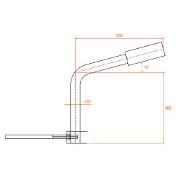 Кронштейн приставной для консольного светильника К1П-0,3-0,35-1-0,12х0,6-Б