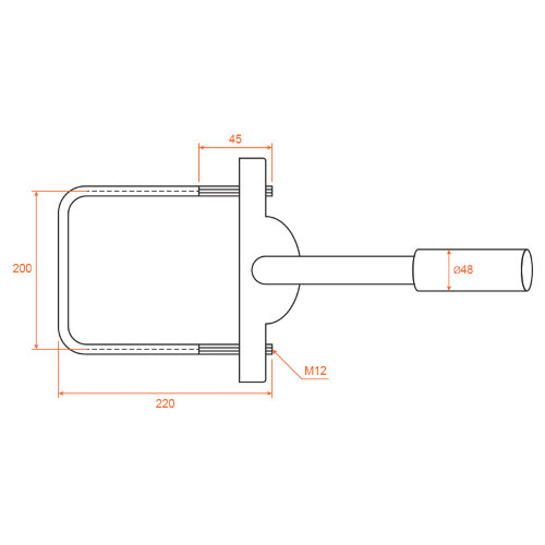Кронштейн приставной для консольного светильника К1П-0,3-0,35-1-0,12х0,6-Б - фото 6.