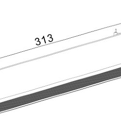 'Светильник трековый SLIM, 48В 12W белый 2700-6000К, DL-SLIM-DFWH-12-CCT 022077