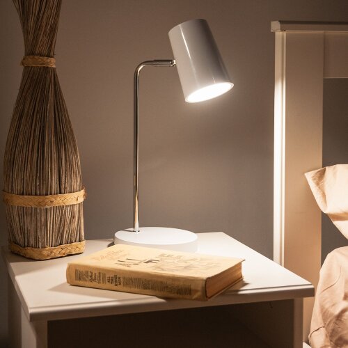 ULM-B600 6W-4500K-DIM WHITE Светильник настольный светодиодный, 6W, Сенсорный выключатель, Диммер, Белый - фото 8