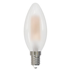 LED-C35-6W-4000K-E14-FR-DIM-SLF Лампа светодиодная диммируемая, Форма свеча, матовая, Белый свет 4000K