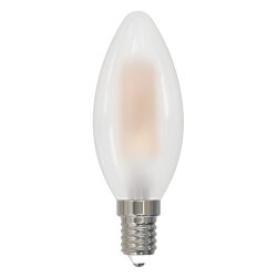 LED-C35-6W-4000K-E14-FR-DIM-SLF Лампа светодиодная диммируемая, Форма свеча, матовая, Белый свет 4000K