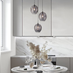 Подвесной светильник со стеклянными плафонами 50195/3 черный жемчуг (052668)