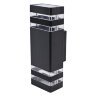 UUL-S18A 2x60W-E27 IP65 BLACK Светильник уличный, под две лампы Е27, Архитектурный накладной, Корпус черный, TM Uniel - фото 1