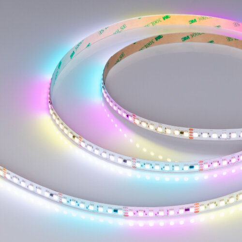Светодиодная лента SPI-F140-10mm 24V RGB-PX7-BPT (22 W/m, IP20, 3535, 5m) (Arlight, бегущий огонь) 043132 - фото