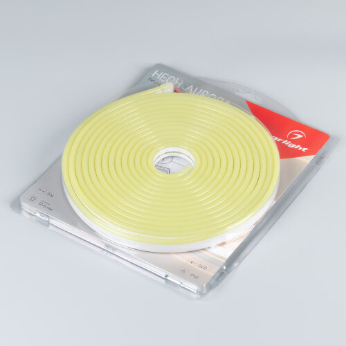 Светодиодная лента герметичная AURORA-PS-A120-12x6mm 24V Lemon (10 W/m, IP65, 2835, 5m) (Arlight, Силикон) - фото 2
