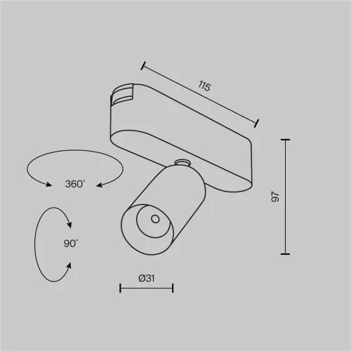 Трековый светильник Фокус / Focus Led Radity 4000K 5Вт 36° (Белый) TR103-1-5W4K-M-W - фото 17