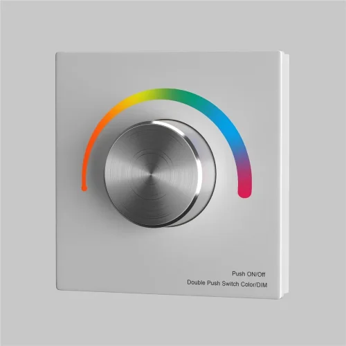 Роторная панель управления RF трехканальная 12-48В Цветная (RGB) 576Вт (Белый) 711027 - фото 2