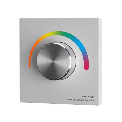 Роторная панель управления RF трехканальная 12-48В Цветная (RGB) 576Вт (Белый) 711027 - фото