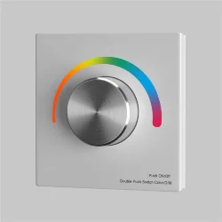 Роторная панель управления RF трехканальная 12-48В Цветная (RGB) 576Вт (Белый) 711027