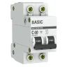 Выключатель автоматический модульный 2п C 40А 4.5кА ВА 47-29 Basic EKF mcb4729-2-40C - фото
