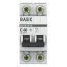 Выключатель автоматический модульный 2п C 40А 4.5кА ВА 47-29 Basic EKF mcb4729-2-40C - фото 2