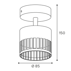 Светильник WOLTA WSL-GX53/19W-1 под лампу GX53 Белый PORTA