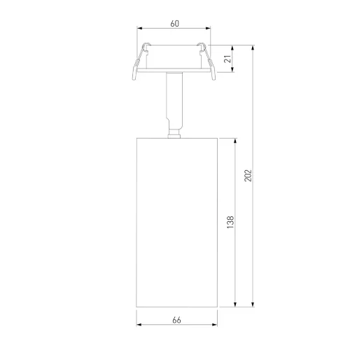 Встраиваемый светодиодный светильник Diffe белый 25066/LED - фото 3