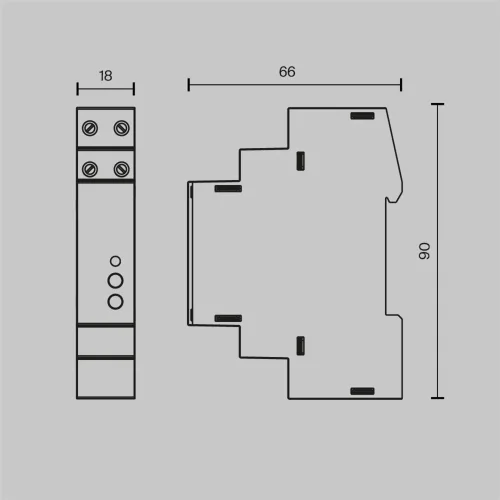 Диммер DALI DT6 TRIAC 230VAC DIN (Белый) - фото 3