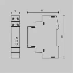 Диммер DALI DT6 TRIAC 230VAC DIN (Белый)